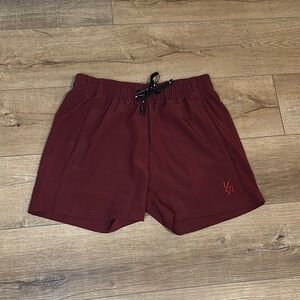 YoungLA Men's Maroon Athletic Shorts 5” inseam